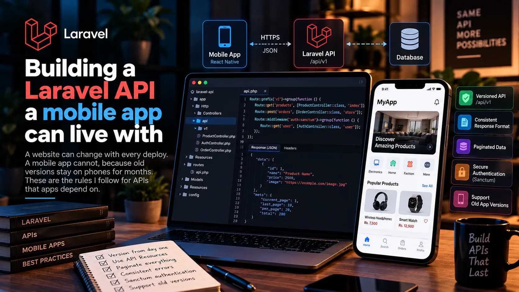 Building a Laravel API a mobile app can live with, cover