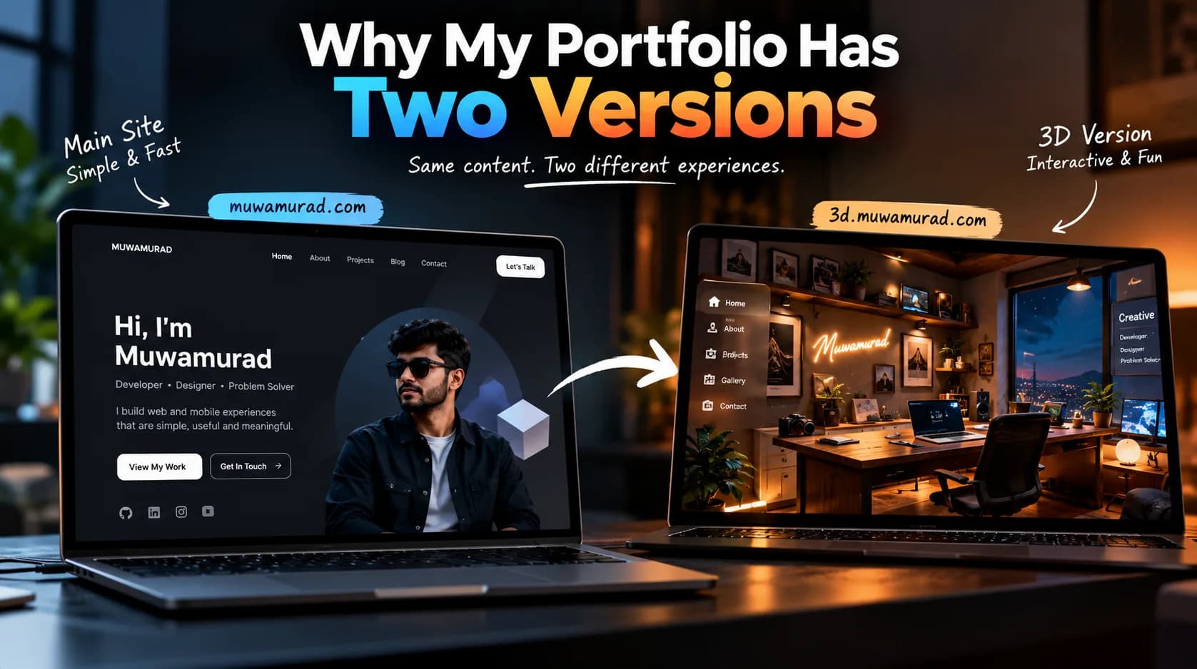 Why my portfolio has two versions, cover